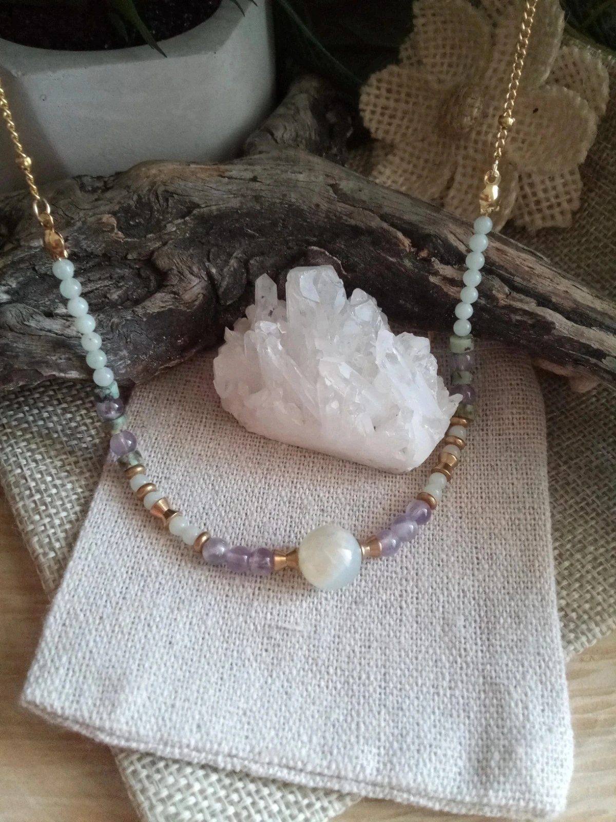 Collier en pierres naturelles semi précieuses – photo 2